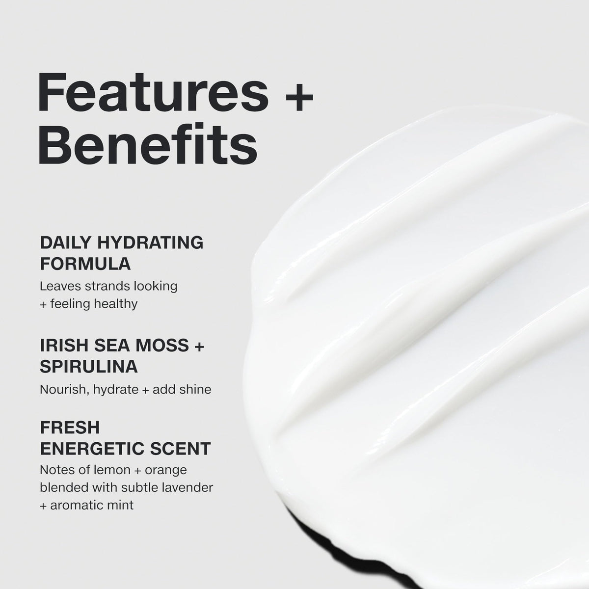 Paul Mitchell creamy conditioner texture swatch demonstrating lightweight, moisturizing formula