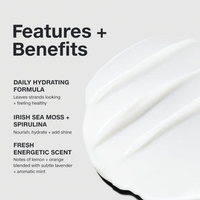 Paul Mitchell creamy conditioner texture swatch demonstrating lightweight, moisturizing formula