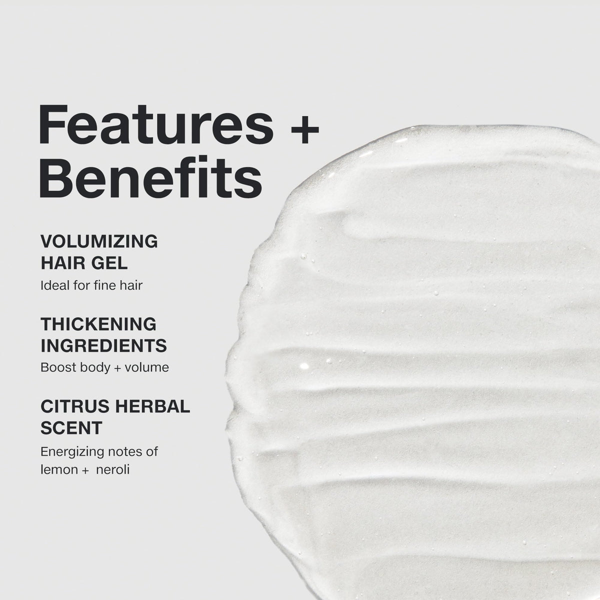 Paul Mitchell gel texture on fingers showing thickening effect for fine hair