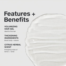 Paul Mitchell gel texture on fingers showing thickening effect for fine hair