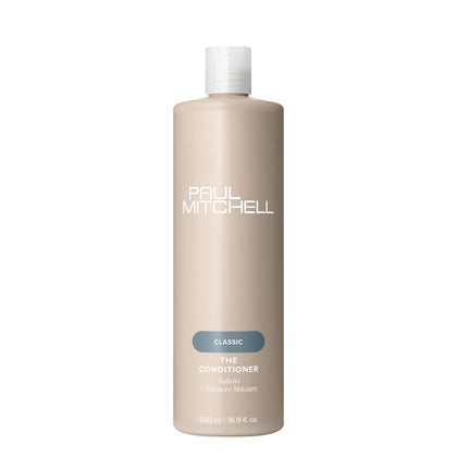 Paul Mitchell bottle front view showing classic leave-in benefits
