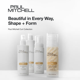 Paul Mitchell Twirl Around on bathroom shelf in lifestyle scene promoting daily styling ritual