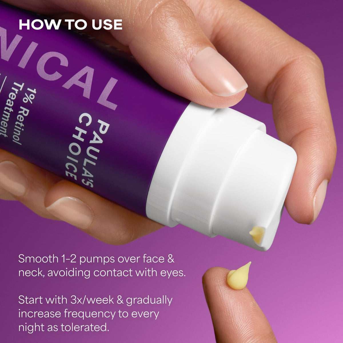 Paula's Choice applied during nighttime routine for layering
