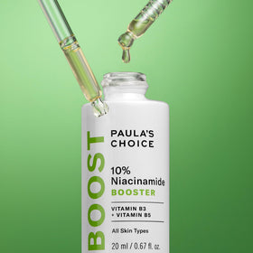 Paula's Choice being applied to face during morning routine for visible tone improvement