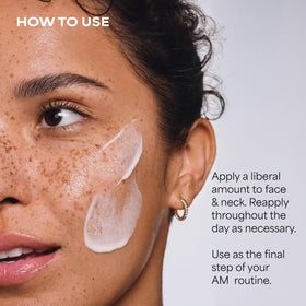 Paula's Choice sunscreen spread on hand indicating fast absorption benefit