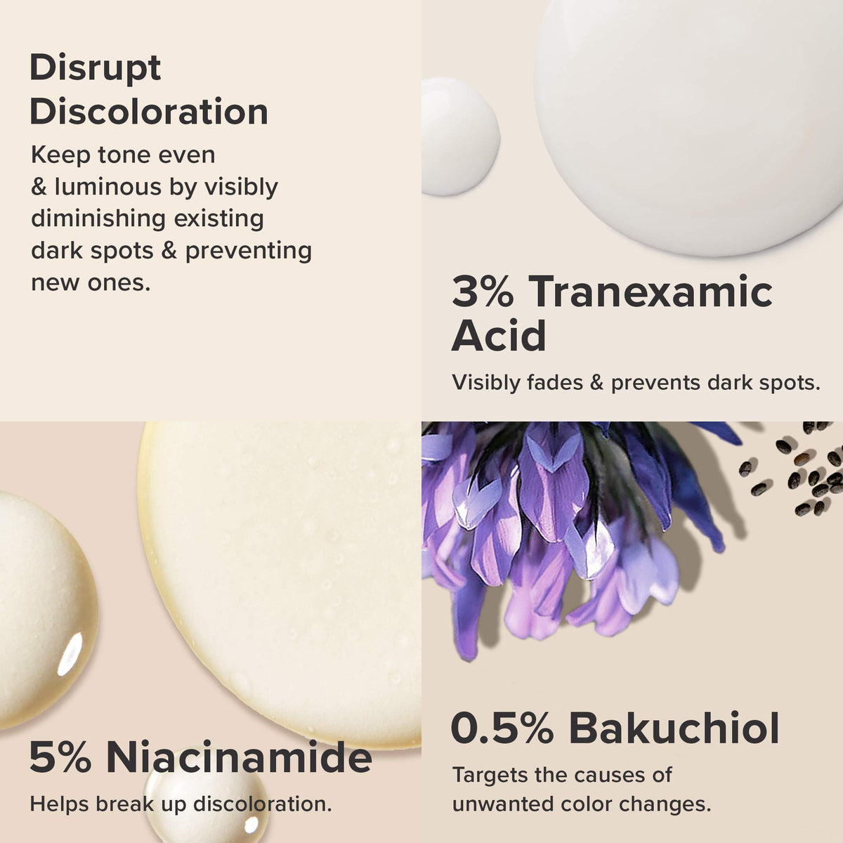 Paula's Choice label detail showing active ingredients like tranexamic acid and niacinamide