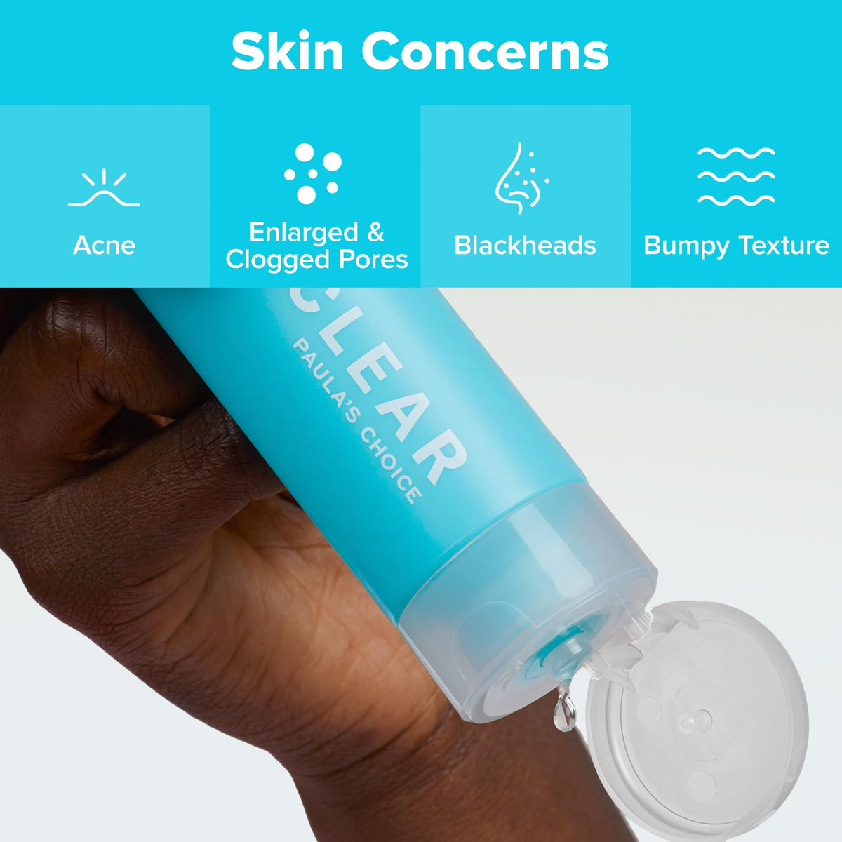 Paula's Choice next to ruler showing 4 ounce scale and travel-friendly benefit