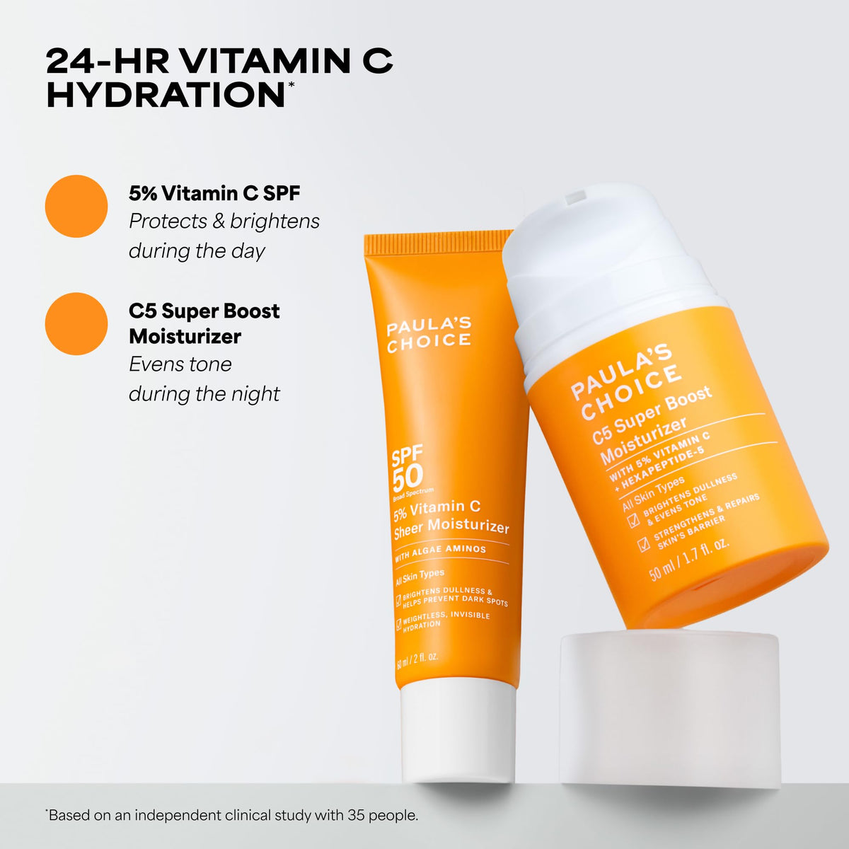 Paula's Choice moisturizer spread on skin showing quick absorption