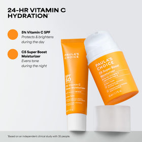 Paula's Choice moisturizer spread on skin showing quick absorption