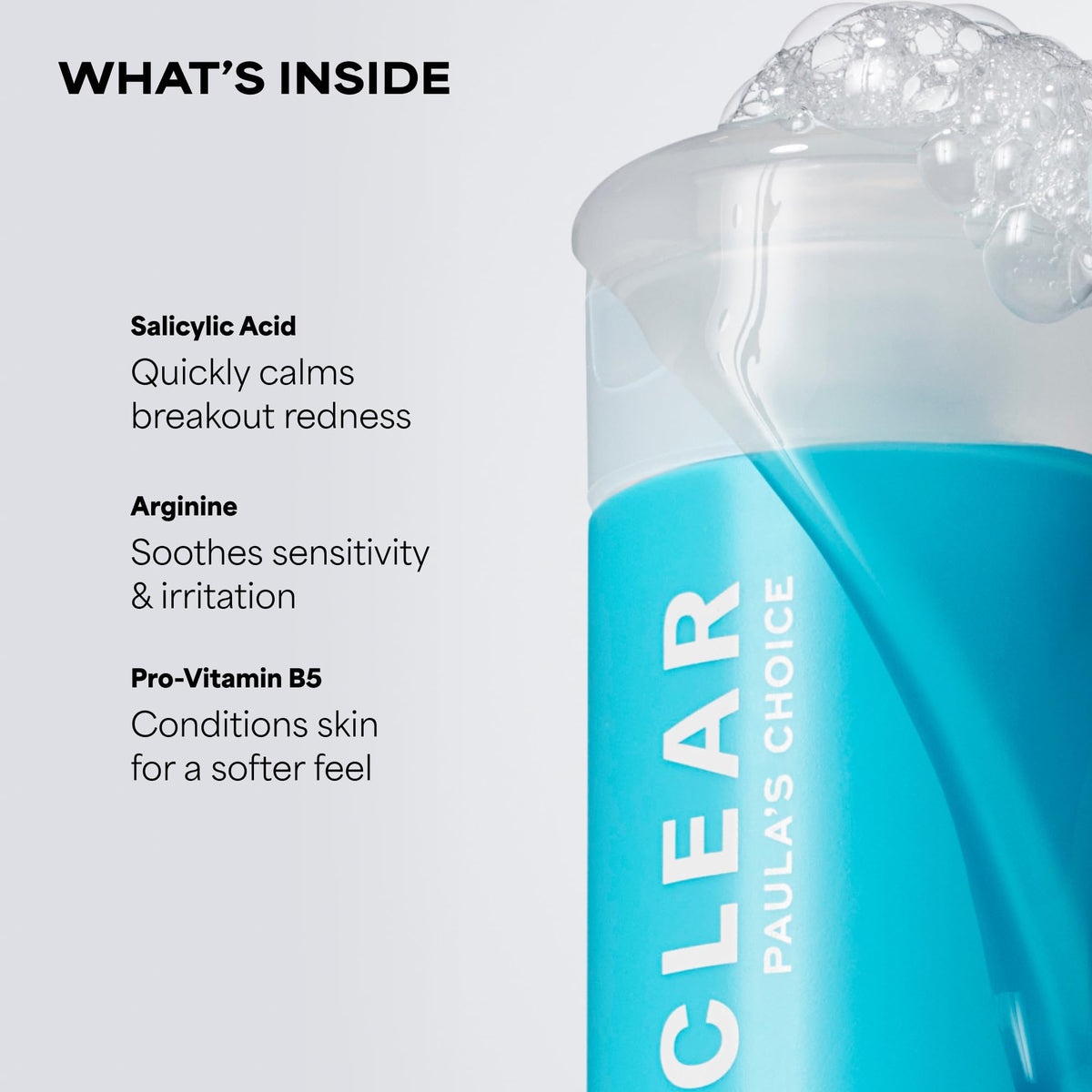 Paula's Choice label and pump close-up for clear ingredient view