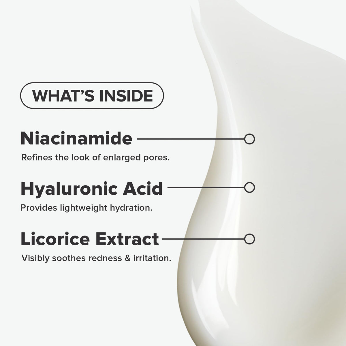 Paula's Choice back label highlighting ingredients and transparency benefit