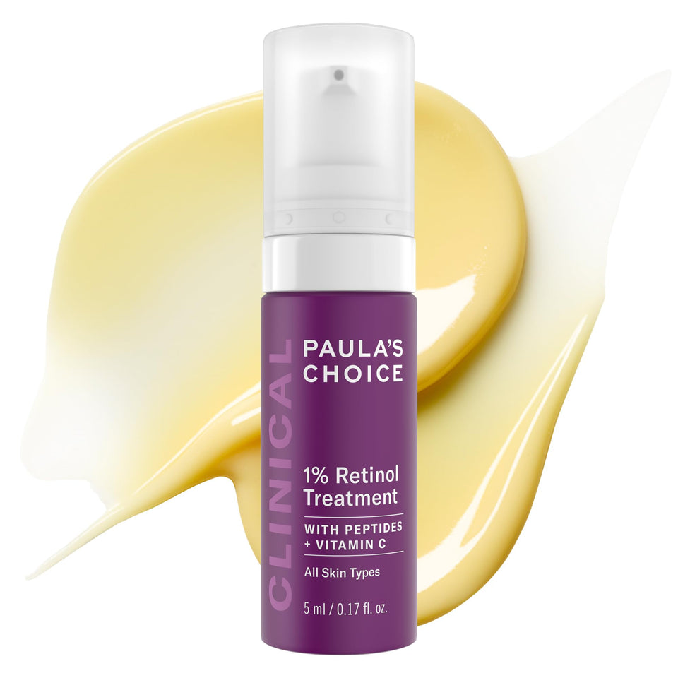 Paula's Choice front packaging showing travel-size retinol and benefits