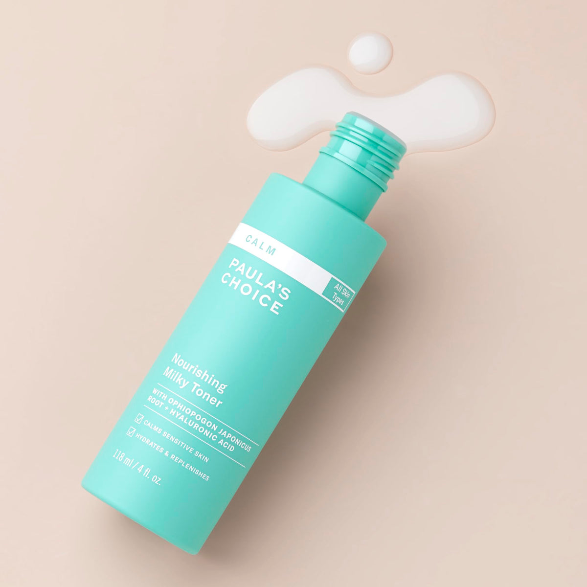 Paula's Choice close-up of milky toner texture highlighting soothing hydration
