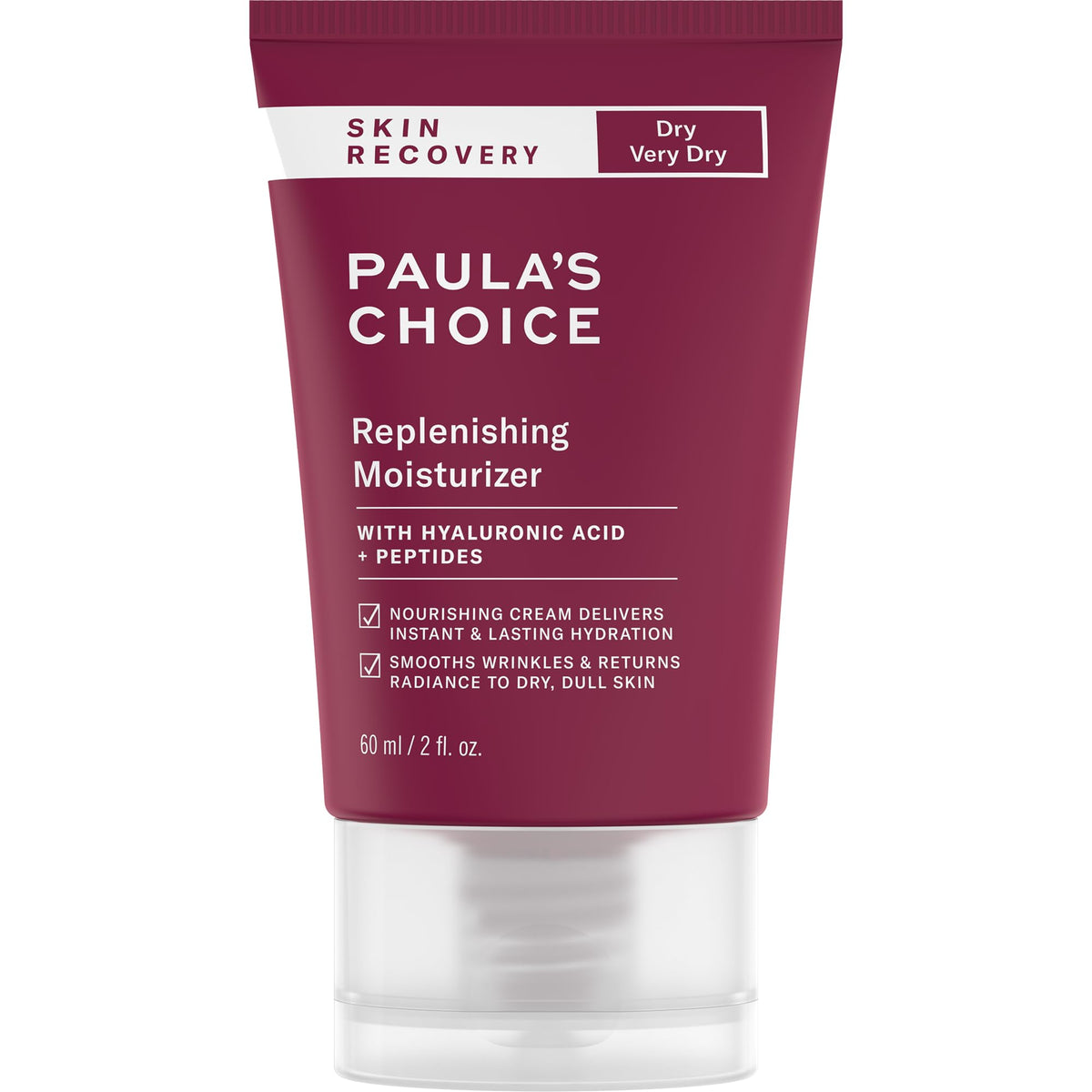 Paula's Choice jar front view showing label and size with clear product benefit