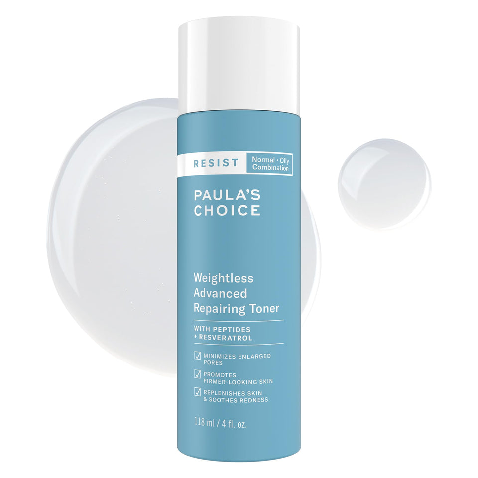 Paula's Choice front packaging showing bottle and label, clear product benefits