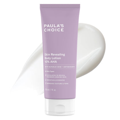 Paula's Choice front packaging of Skin Revealing Body Lotion showing label and benefits