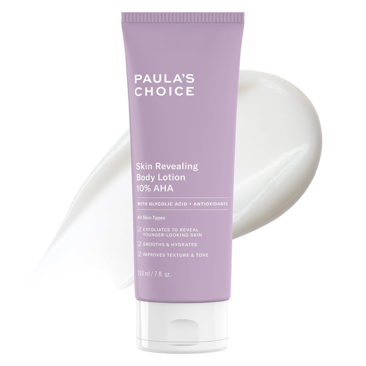 Paula's Choice front packaging of Skin Revealing Body Lotion showing label and benefits