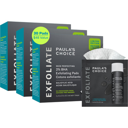 Paula's Choice front packaging showing three boxes and branding for easy identification