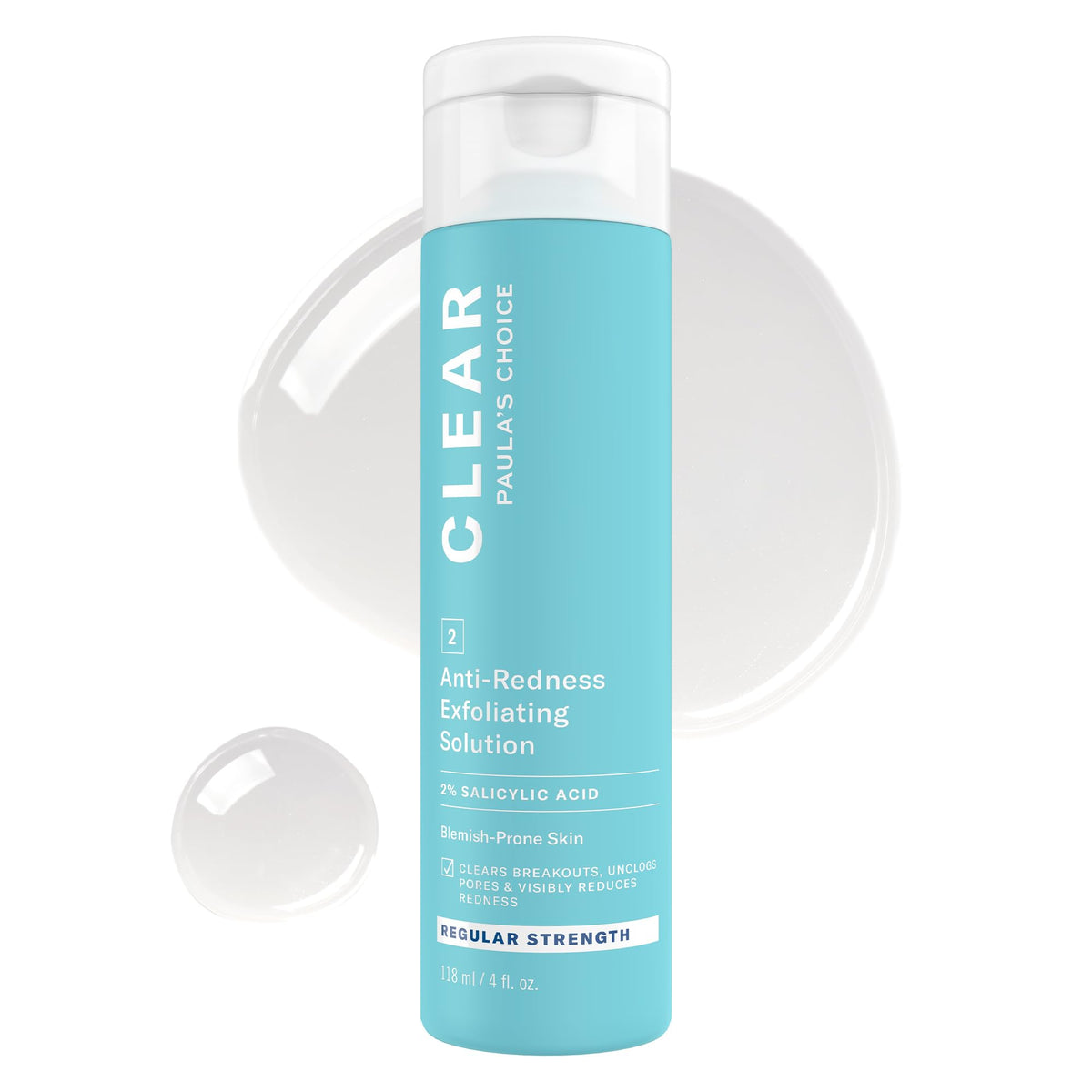 Paula's Choice front pump bottle showing product and easy dispensing benefit