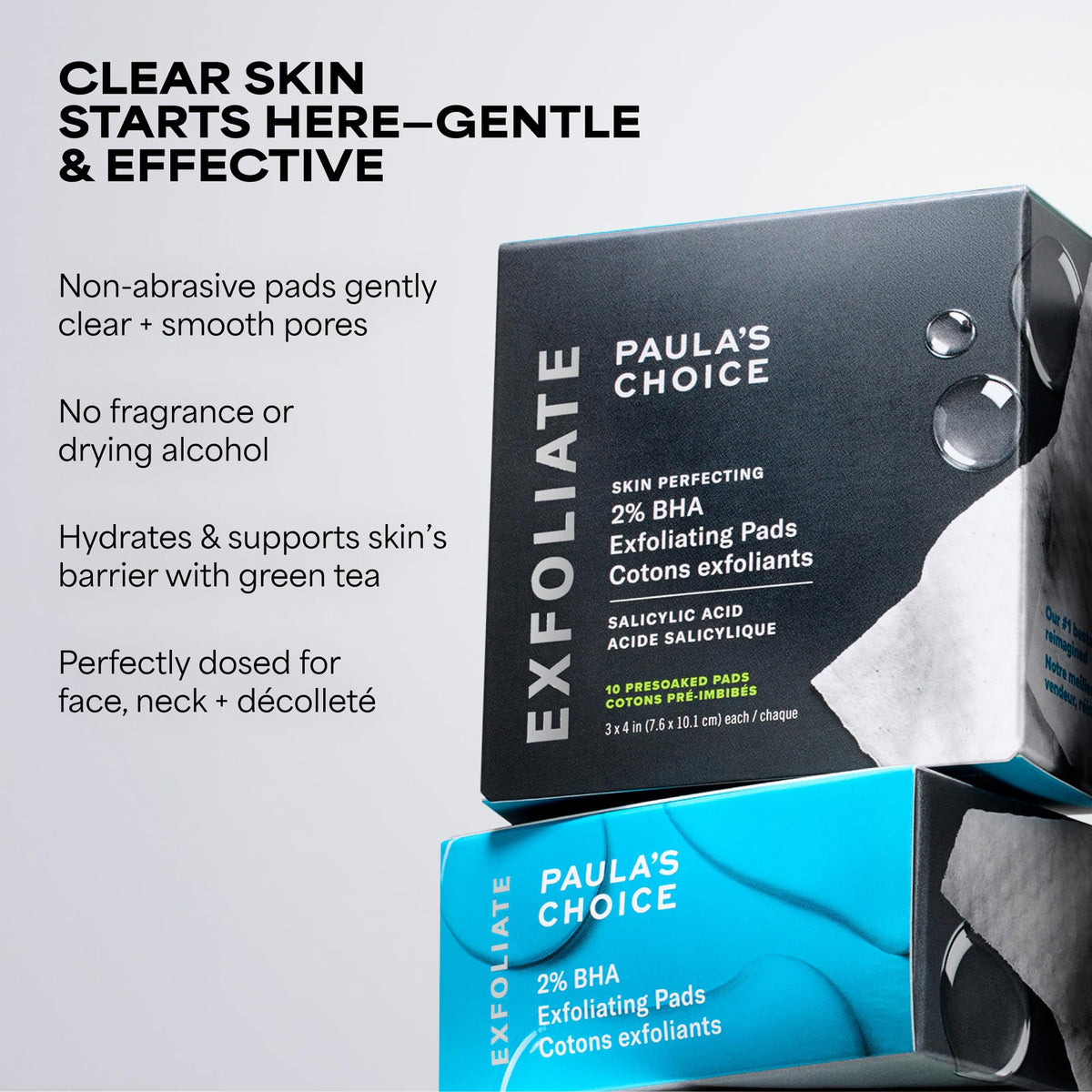 Paula's Choice pad beside gym bag showing convenient skincare for active lifestyles
