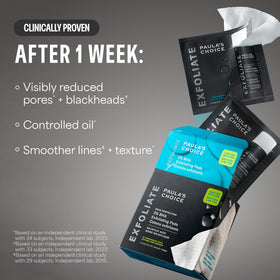 Paula's Choice opened individual pad packet demonstrating single-use convenience