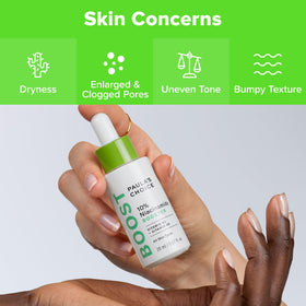 Paula's Choice close-up of ingredient label highlighting niacinamide and antioxidant blend