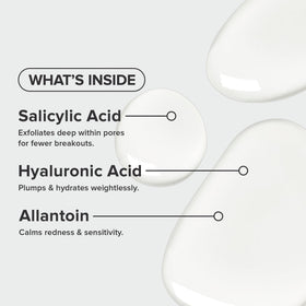 Paula's Choice label showing 2% salicylic acid and ingredient transparency benefit