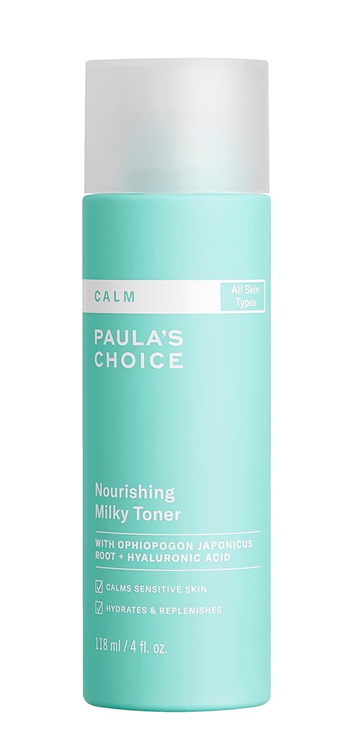 Paula's Choice on bathroom counter in lifestyle scene conveying calming daily use