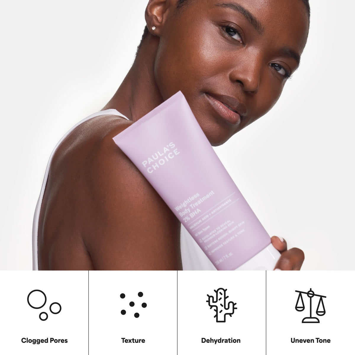 Paula's Choice applied on arm showing reduced bumps and improved texture