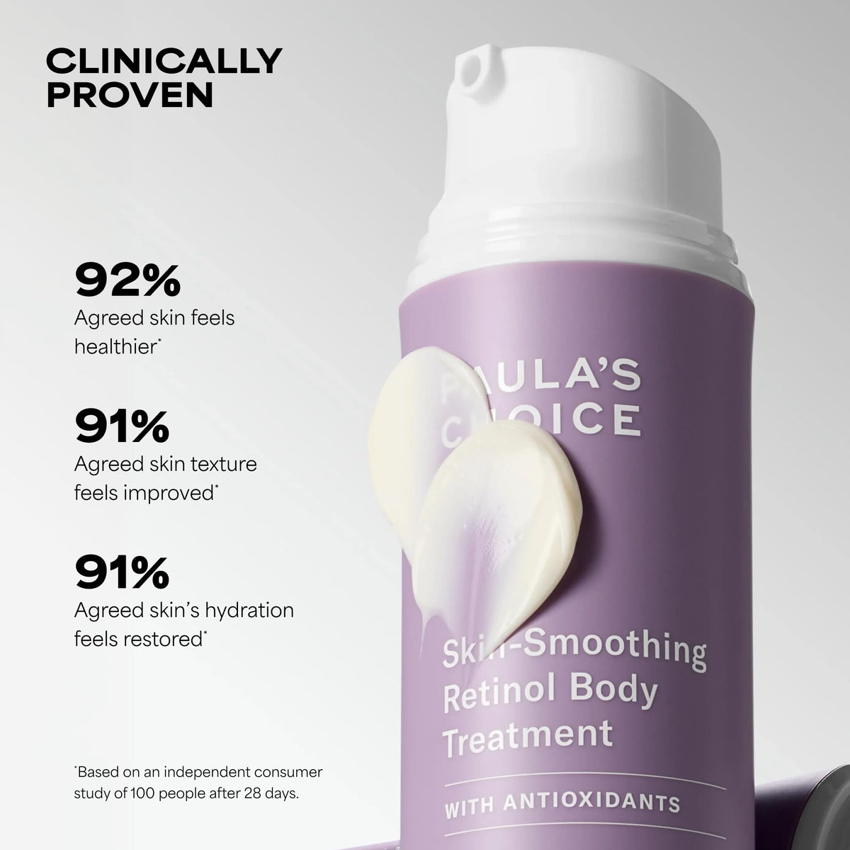 Paula's Choice creamy lotion texture close-up demonstrating hidratation and smoothness