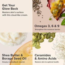 Paula's Choice Omega+ serum and moisturizer together to show layering benefits
