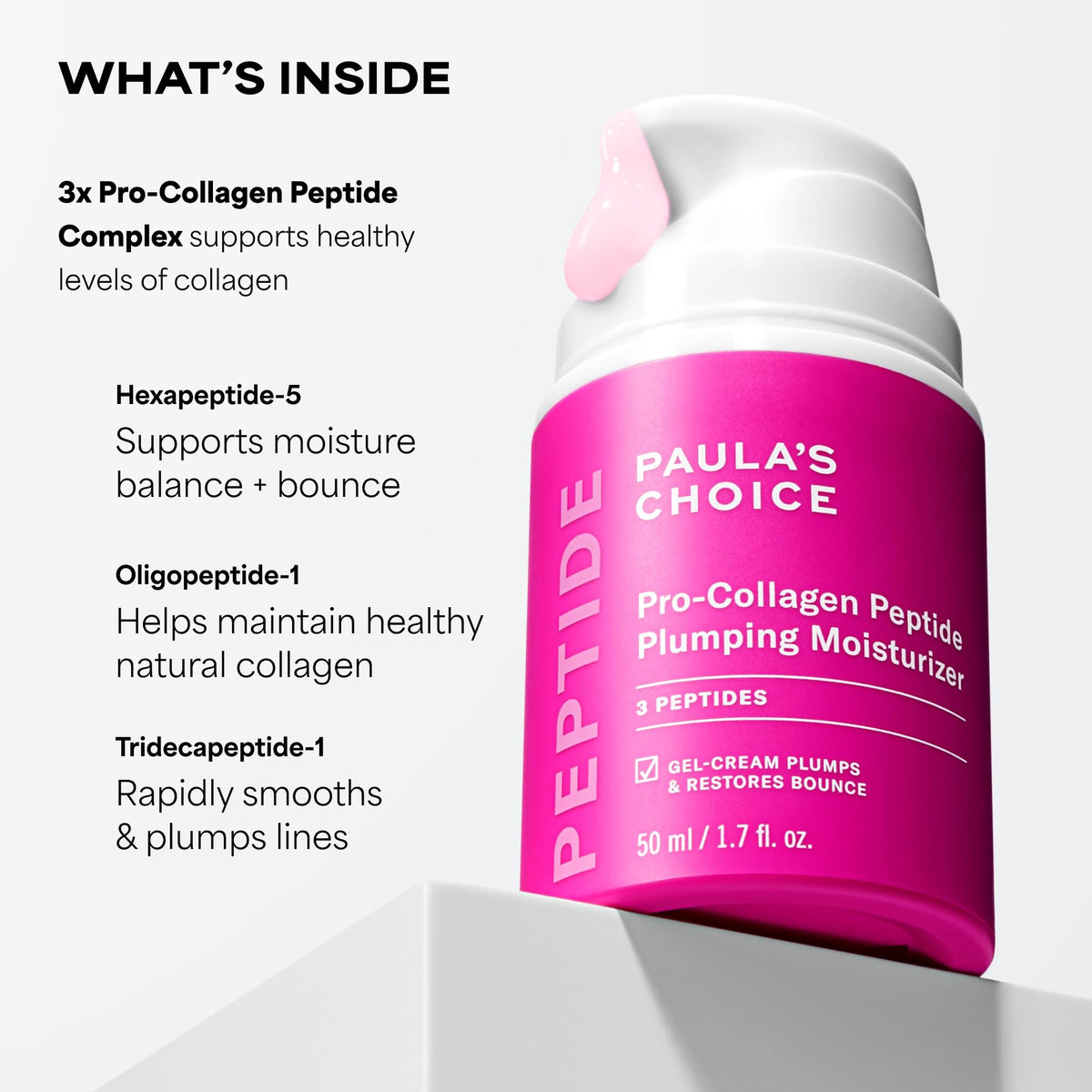 Paula's Choice cream spread on hand demonstrating quick absorption benefit