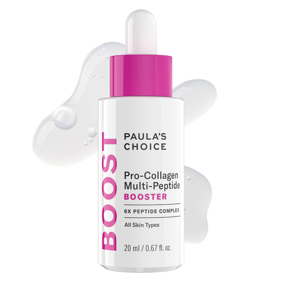 Paula's Choice front bottle view showing sleek packaging and clear branding benefit visible