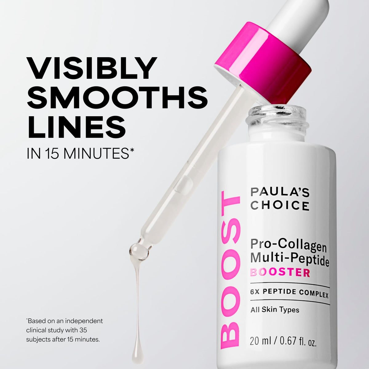 Paula's Choice ingredient label detail showing peptide blend and formulation transparency benefit