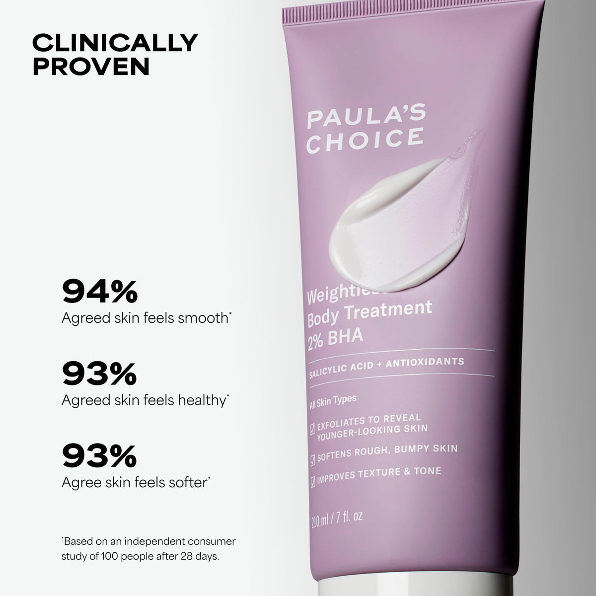 Paula's Choice pump and label close-up highlighting active 2% BHA ingredient