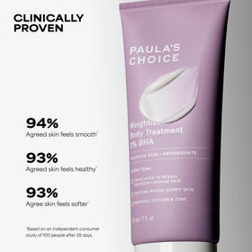 Paula's Choice pump and label close-up highlighting active 2% BHA ingredient