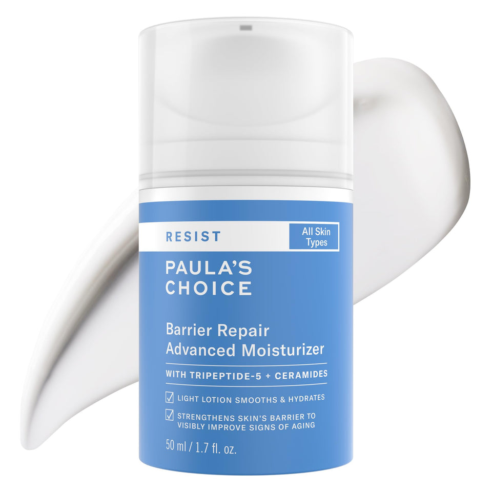 Paula's Choice front packaging showing product and benefits for barrier repair