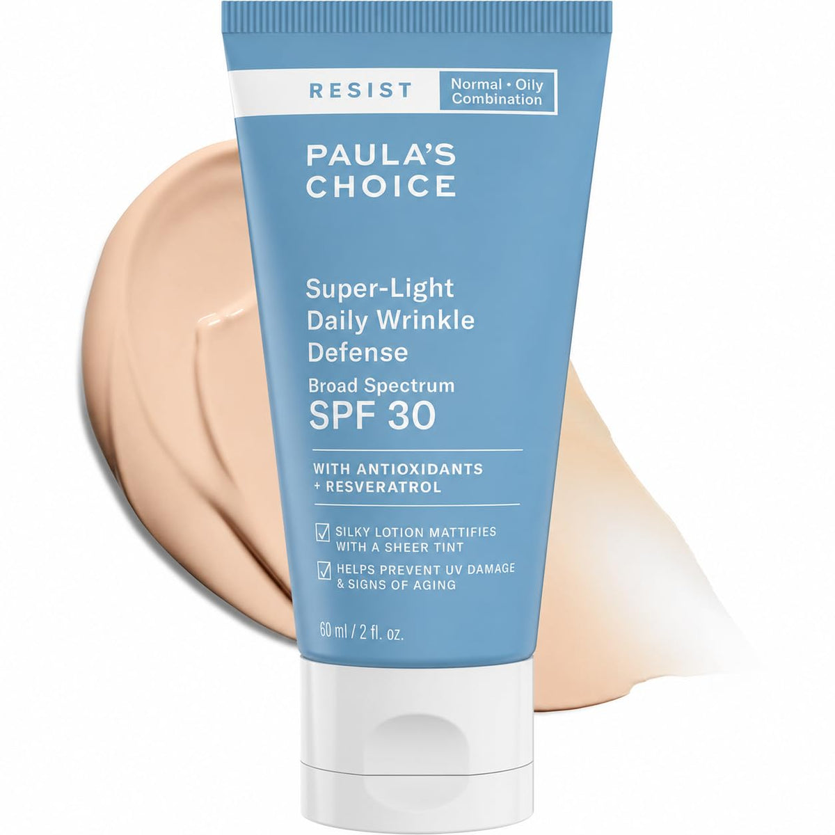 Paula's Choice front tube view showing label and SPF benefit