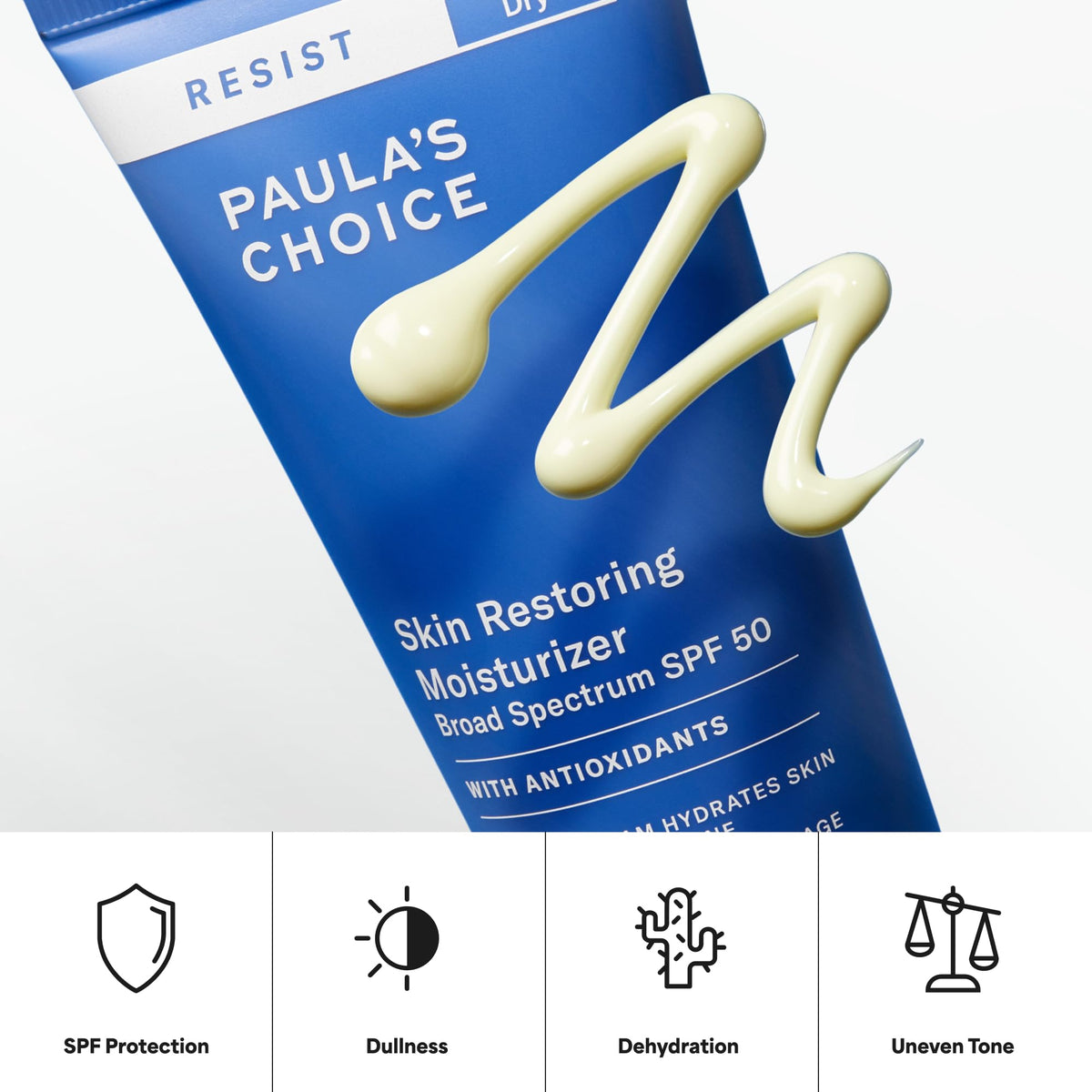 Paula's Choice moisturizer held in hand showing compact 2 oz size