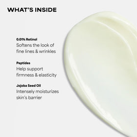 Paula's Choice cream texture close-up illustrating rich hydration and smoothness