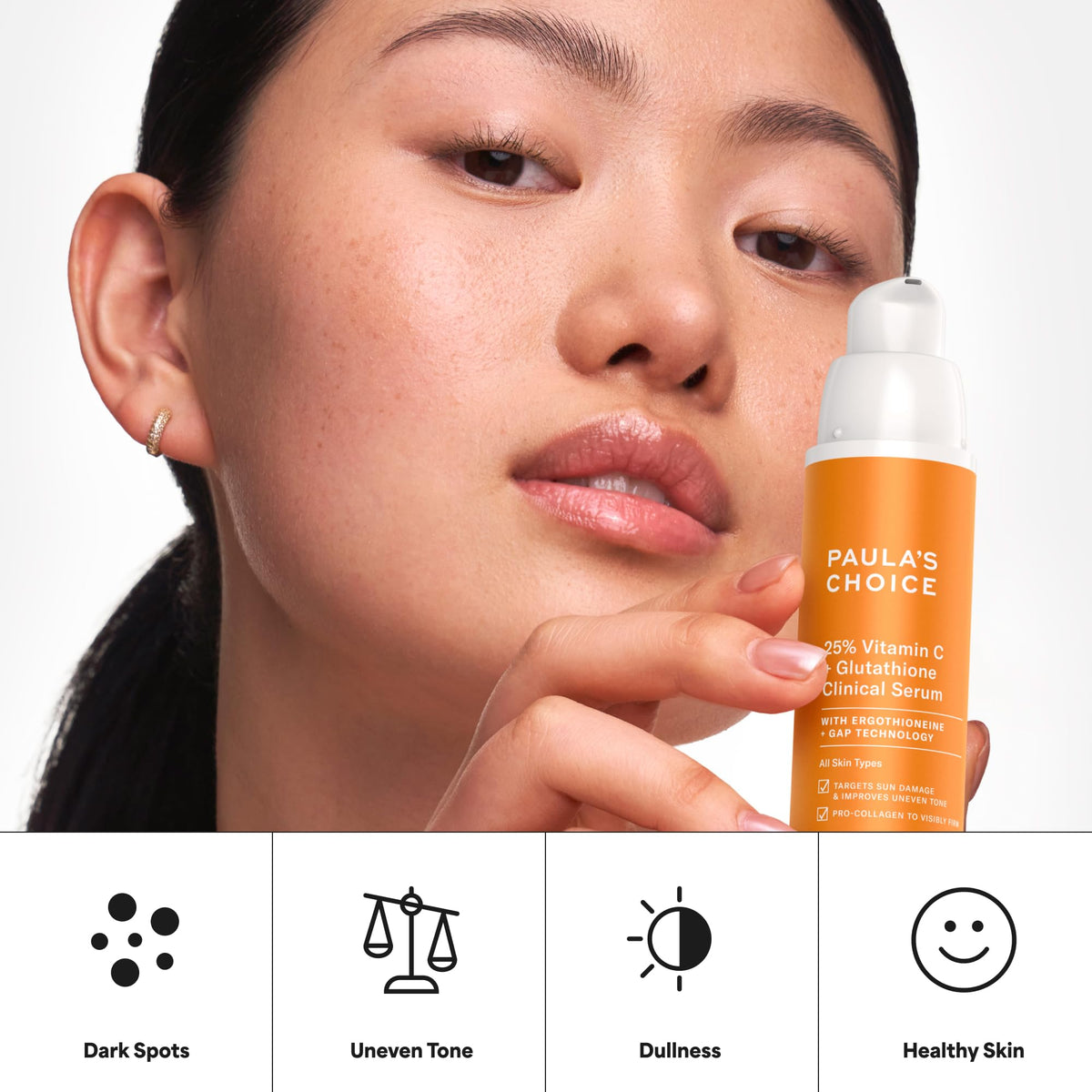 Paula's Choice before and after collage showing brighter complexion