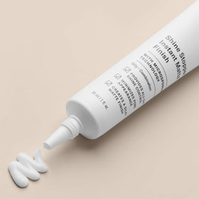 Paula's Choice primer texture close-up illustrating lightweight, powder-like finish for oil control