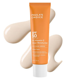 Paula's Choice front packaging showing SPF 50 and vitamin C benefits