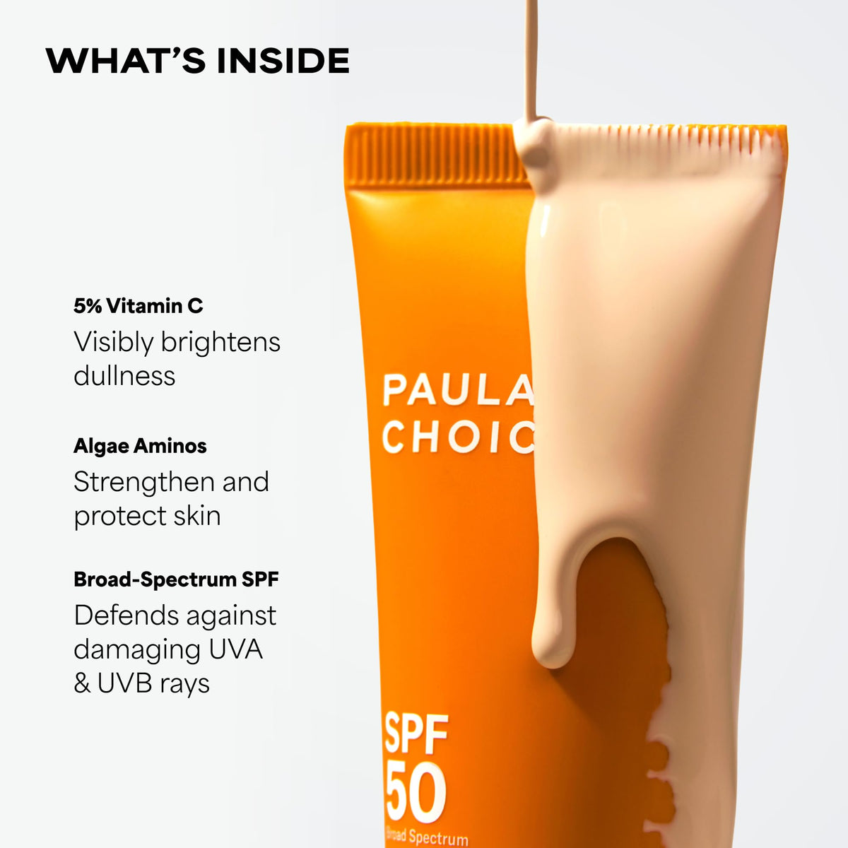 Paula's Choice close-up of ingredient panel highlighting vitamin C blend