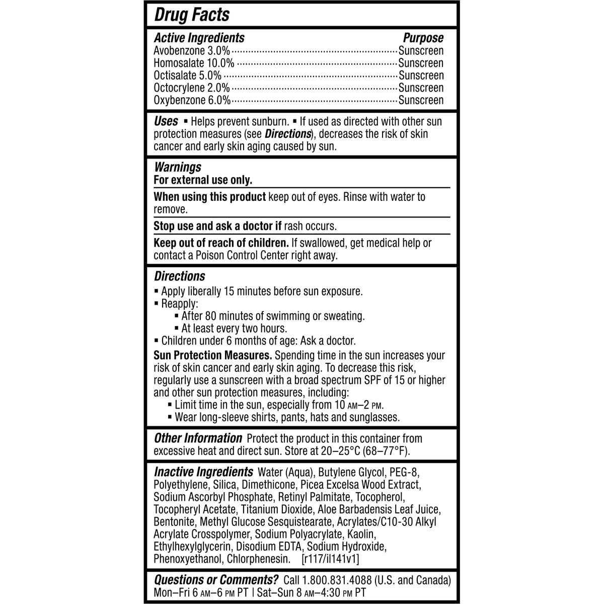 Paula's Choice ingredient label close-up highlighting antioxidants benefit