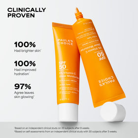 Paula's Choice sheer sunscreen swatched on skin showing invisible finish