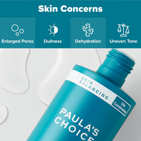 Paula's Choice bottle staged with serum and moisturizer to show layering benefit