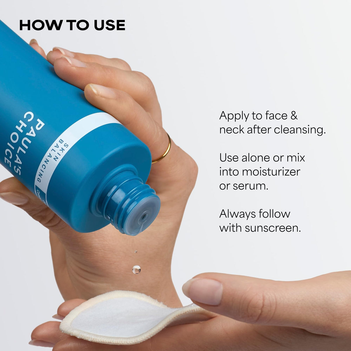 Paula's Choice next to serum and moisturizer showing layering in routine