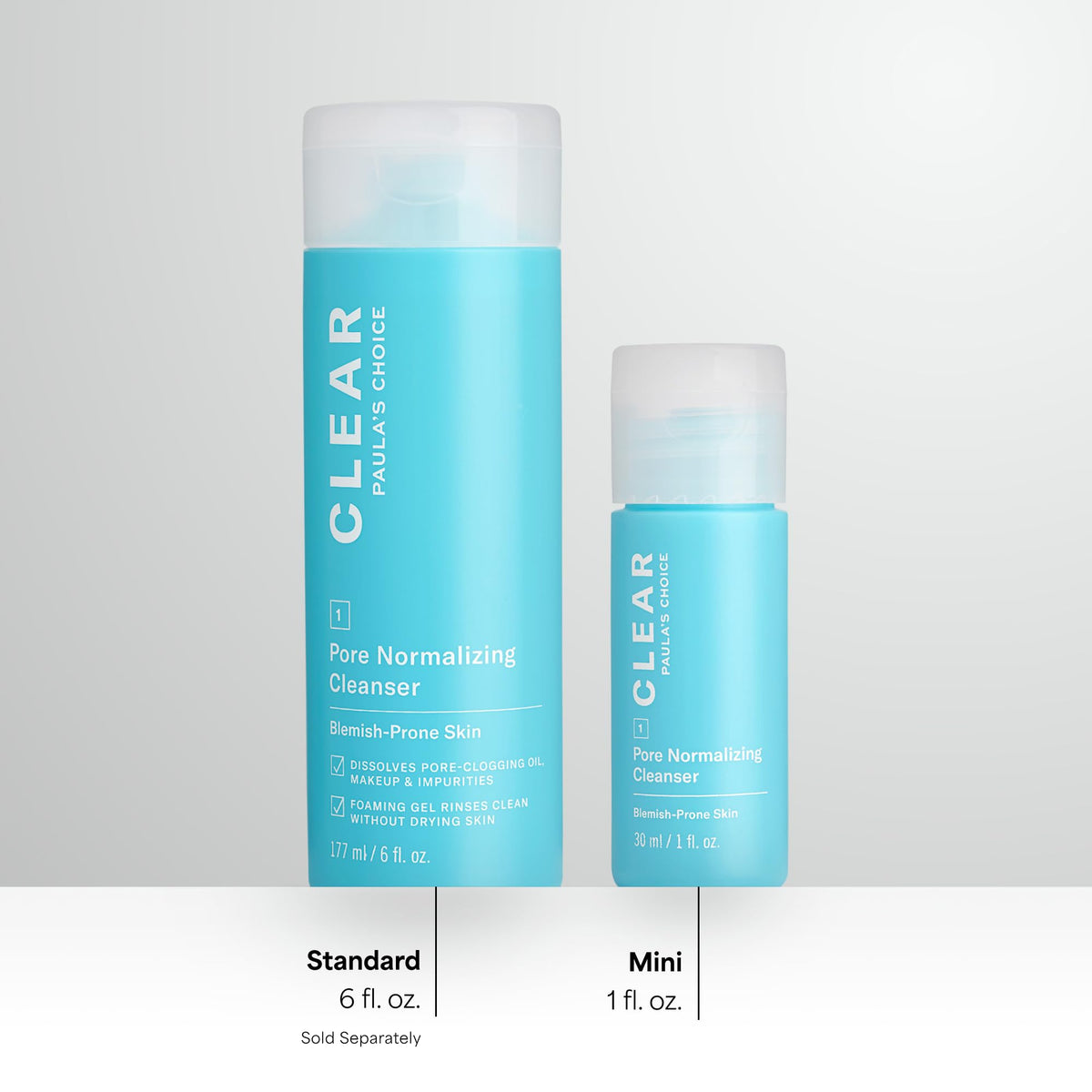 Paula's Choice bottle in a gym bag, convenient travel-cleansing benefit