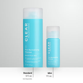 Paula's Choice bottle in a gym bag, convenient travel-cleansing benefit